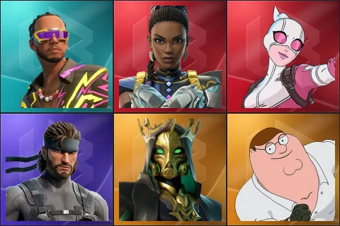 Lewis Hamilton, Shuri, Gwenpool, Solid Snake, Hades, Peter Griffin