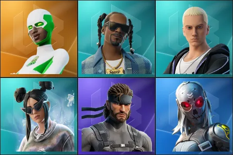 Backlash, Snoop Dogg, Slim Shady, Platinum Billie Eilish, Solid Snake, Zadie