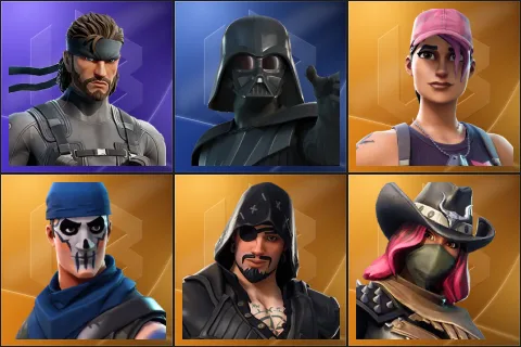 Solid Snake, Darth Vader, Rose Team Leader, Warpaint, Blackheart, Calamity
