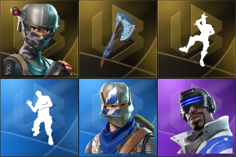 Elite Agent, Leviathan Axe, Take The L, Laugh It Up, Blue Squire, Blue Striker