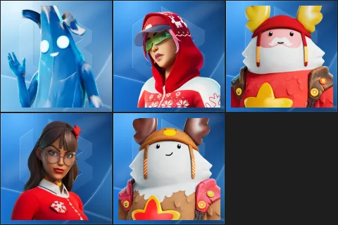 Polar Peely, Arctic Adeline, Guff Gringle, Krisabelle, Sled Ready Guff