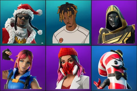 Santa Dogg, Slayer Juice WRLD, Blitz Knight, Explorer Emilie, Yulejacket, Mr. Dappermint