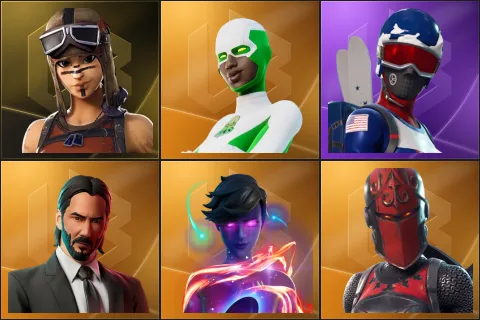 Renegade Raider, Backlash, Mogul Master (USA), John Wick, Galaxy Grappler, Red Knight