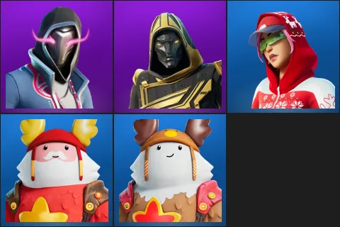 Xander, Blitz Knight, Arctic Adeline, Guff Gringle, Sled Ready Guff