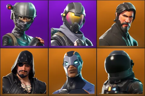 Elite Agent, Rogue Agent, The Reaper, Blackheart, Carbide, Dark Voyager