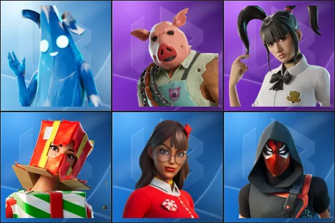 Polar Peely, Pig the Butcher, Yuki Yubari, Holiday Boxy, Krisabelle, Seeker