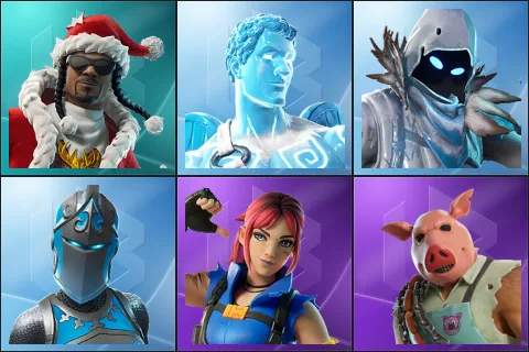 Santa Dogg, Frozen Love Ranger, Frozen Raven, Frozen Red Knight, Explorer Emilie, Pig the Butcher