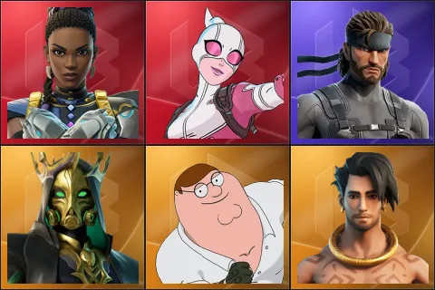 Shuri, Gwenpool, Solid Snake, Hades, Peter Griffin, Raz