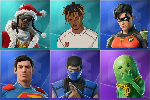 Santa Dogg, Slayer Juice WRLD, Robin, Superman, Sub-Zero (MK3), Big Dill