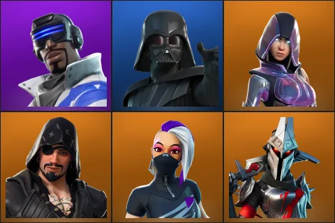 Blue Striker, Darth Vader, Glow, Blackheart, Catalyst, Eternal Knight