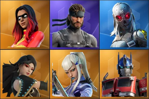 Joltara, Solid Snake, Zadie, Era, Mizuki, Optimus Prime