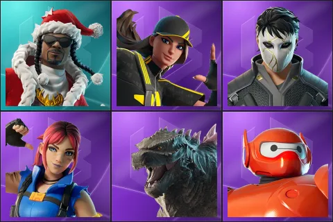 Santa Dogg, Chill Challenger, Daigo, Explorer Emilie, Godzilla Evolved, Hero Baymax