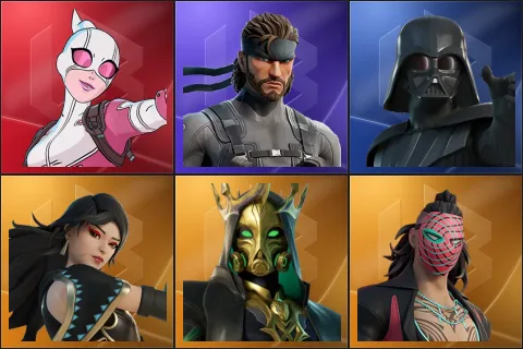 Gwenpool, Solid Snake, Darth Vader, Era, Hades, Kado Thorne