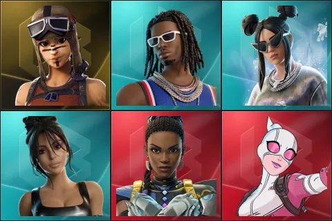 Renegade Raider, Playboi Carti, Platinum Billie Eilish, Iconic Kim Kardashian, Shuri, Gwenpool