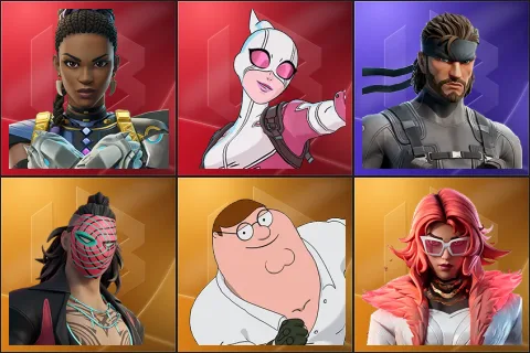 Shuri, Gwenpool, Solid Snake, Kado Thorne, Peter Griffin, Valeria