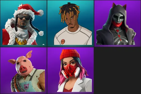 Santa Dogg, Slayer Juice WRLD, Felina, Pig the Butcher, Yulejacket