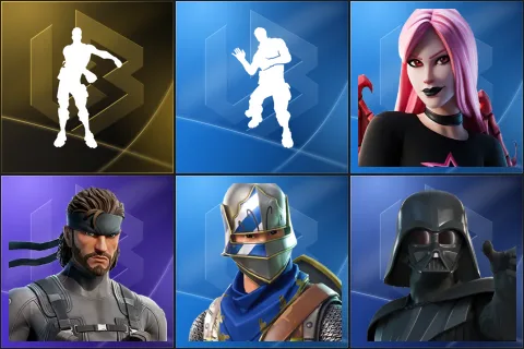 Floss, Laugh It Up, Haze, Solid Snake, Blue Squire, Darth Vader
