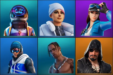 Astro Jack, Blizzard Bomber, Cloud Striker, Point Patroller, Travis Scott, Blackheart