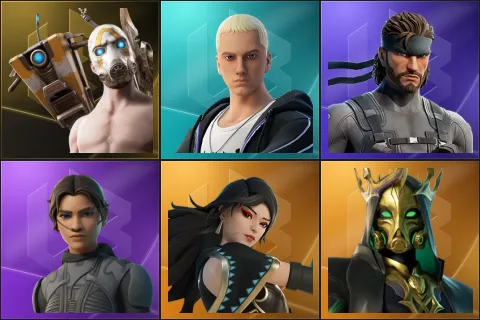 Psycho Bandit, Slim Shady, Solid Snake, Chani, Era, Hades