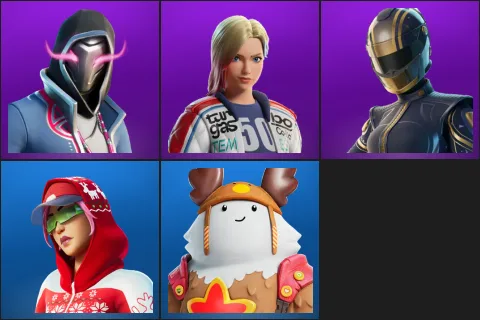 Xander, Dueling Dragons Jackie, Hairpin, Arctic Adeline, Sled Ready Guff