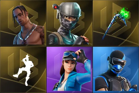 Travis Scott, Elite Agent, Merry Mint Axe, Take The L, Cloud Striker, Fixer