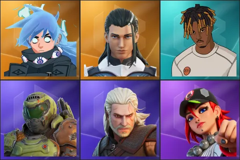 Nezumi, The Ageless, Slayer Juice WRLD, Doom Slayer, Geralt of Rivia, Dusty