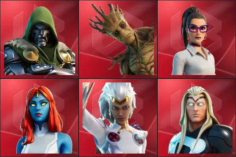 Doctor Doom, Groot, Jennifer Walters, Mystique, Storm, Thor