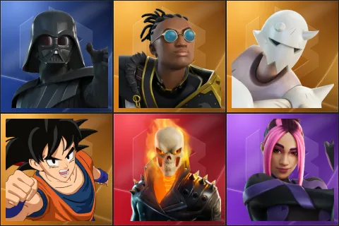 Darth Vader, Malik, Snap, Son Goku, Ghost Rider, Adira