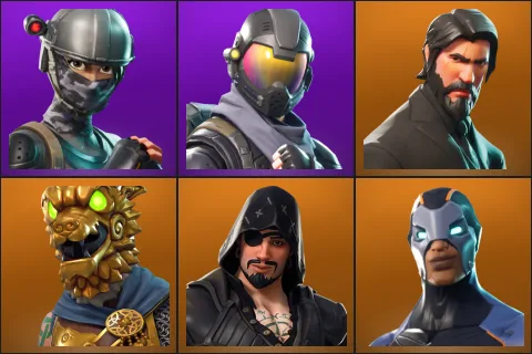 Elite Agent, Rogue Agent, The Reaper, Battle Hound, Blackheart, Carbide