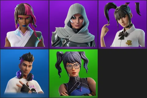 Iridia Vayne, Vanguard Zadie, Yuki Yubari, Chord Kahele, Crystal