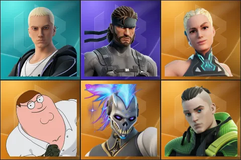 Slim Shady, Solid Snake, Paradigm (Reality-659), Peter Griffin, Renzo the Destroyer, Twyn
