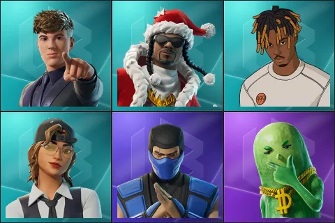 Clix, Santa Dogg, Slayer Juice WRLD, Sparx, Sub-Zero (MK3), Big Dill