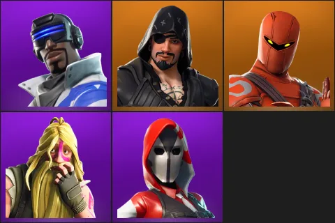 Blue Striker, Blackheart, Hybrid, Bunker Jonesy, The Ace