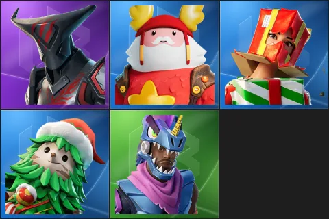 Boss Obsidian, Guff Gringle, Holiday Boxy, Winterfest Bushranger, Brite Hunter