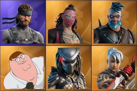 Solid Snake, Kado Thorne, Omegarok, Peter Griffin, Predator, Ronin