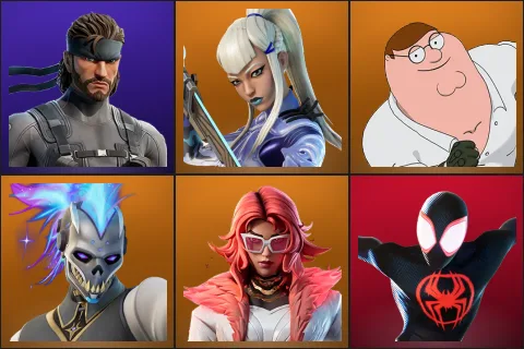 Solid Snake, Mizuki, Peter Griffin, Renzo the Destroyer, Valeria, Spider-Man (Miles Morales)