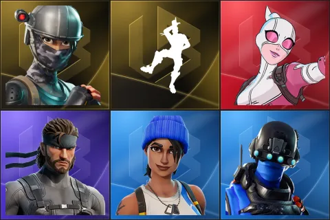 Elite Agent, Take The L, Gwenpool, Solid Snake, Blue Team Leader, Carbon Commando