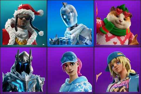Santa Dogg, Glacial Dummy, Cheeks, Exalted Ice King, Froststorm Bomber, Malibu