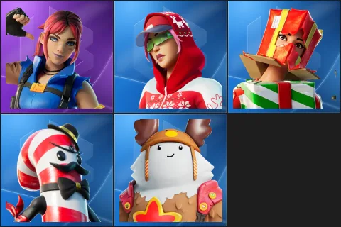 Explorer Emilie, Arctic Adeline, Holiday Boxy, Mr. Dappermint, Sled Ready Guff