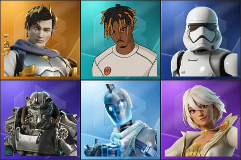 Ascendant Midas, Slayer Juice WRLD, First Order Stormtrooper, T-60 Power Armor, Glacial Dummy, Aphrodite
