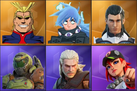 All Might, Nezumi, The Ageless, Doom Slayer, Geralt of Rivia, Dusty