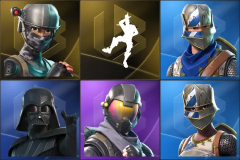 Elite Agent, Take The L, Blue Squire, Darth Vader, Rogue Agent, Royale Knight
