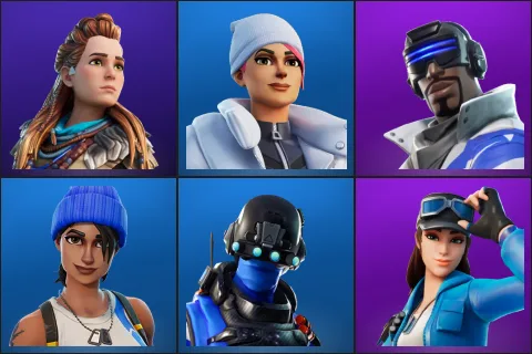 Aloy, Blizzard Bomber, Blue Striker, Blue Team Leader, Carbon Commando, Cloud Striker