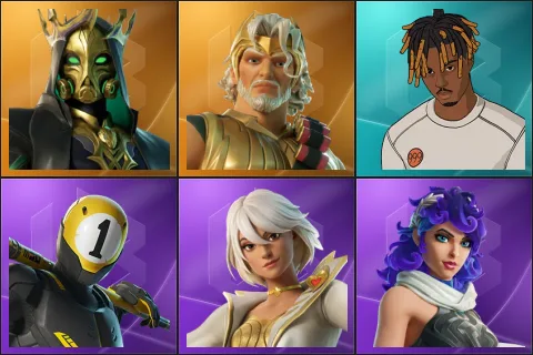 Hades, Zeus, Slayer Juice WRLD, 1-Ball, Aphrodite, Artemis