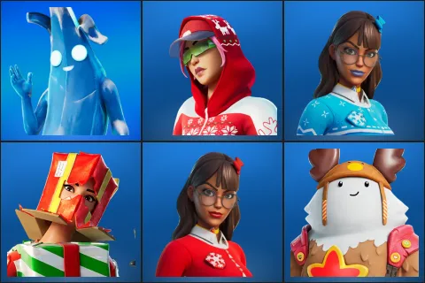 Polar Peely, Arctic Adeline, Blizzabelle, Holiday Boxy, Krisabelle, Sled Ready Guff