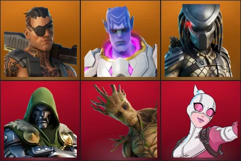 Joey, Kymera, Predator, Doctor Doom, Groot, Gwenpool