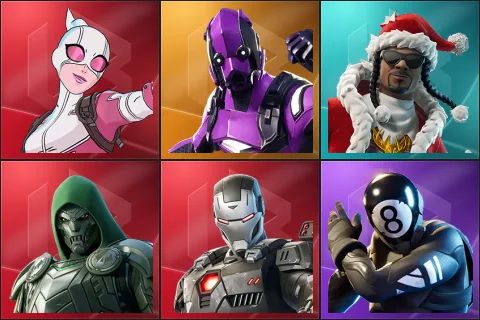 Gwenpool, Dark Vertex, Santa Dogg, Doom, War Machine, 8-Ball vs Scratch