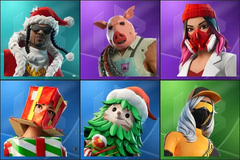 Santa Dogg, Pig the Butcher, Yulejacket, Holiday Boxy, Winterfest Bushranger, Runway Racer