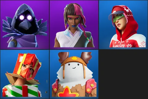 Corvus, Iridia Vayne, Arctic Adeline, Holiday Boxy, Sled Ready Guff