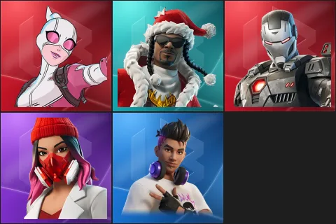 Gwenpool, Santa Dogg, War Machine, Yulejacket, Chord Kahele